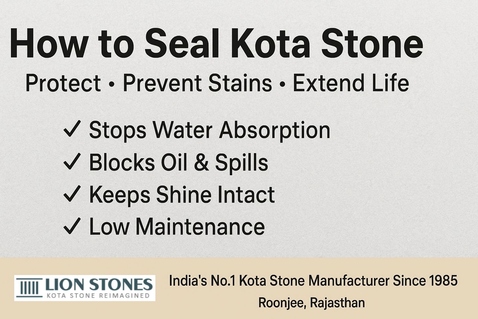 How to Seal Kota Stone (The Right Way) – Complete Guide by Lion Stones